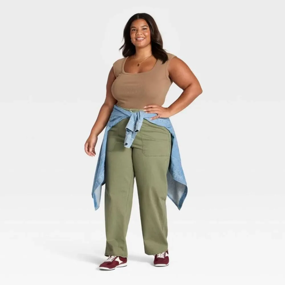 Universal Thread Green Wide-Leg Pants | Size 20 | High-Rise | NWT - Picture 3 of 3